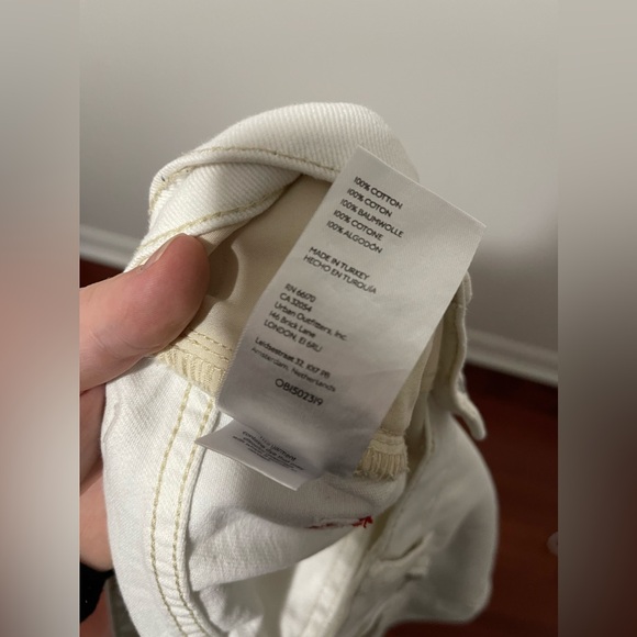 BDG Urban Outfitters Dipped V Wide Leg White Jeans Y2K jeans Size 27 - Picture 10 of 11